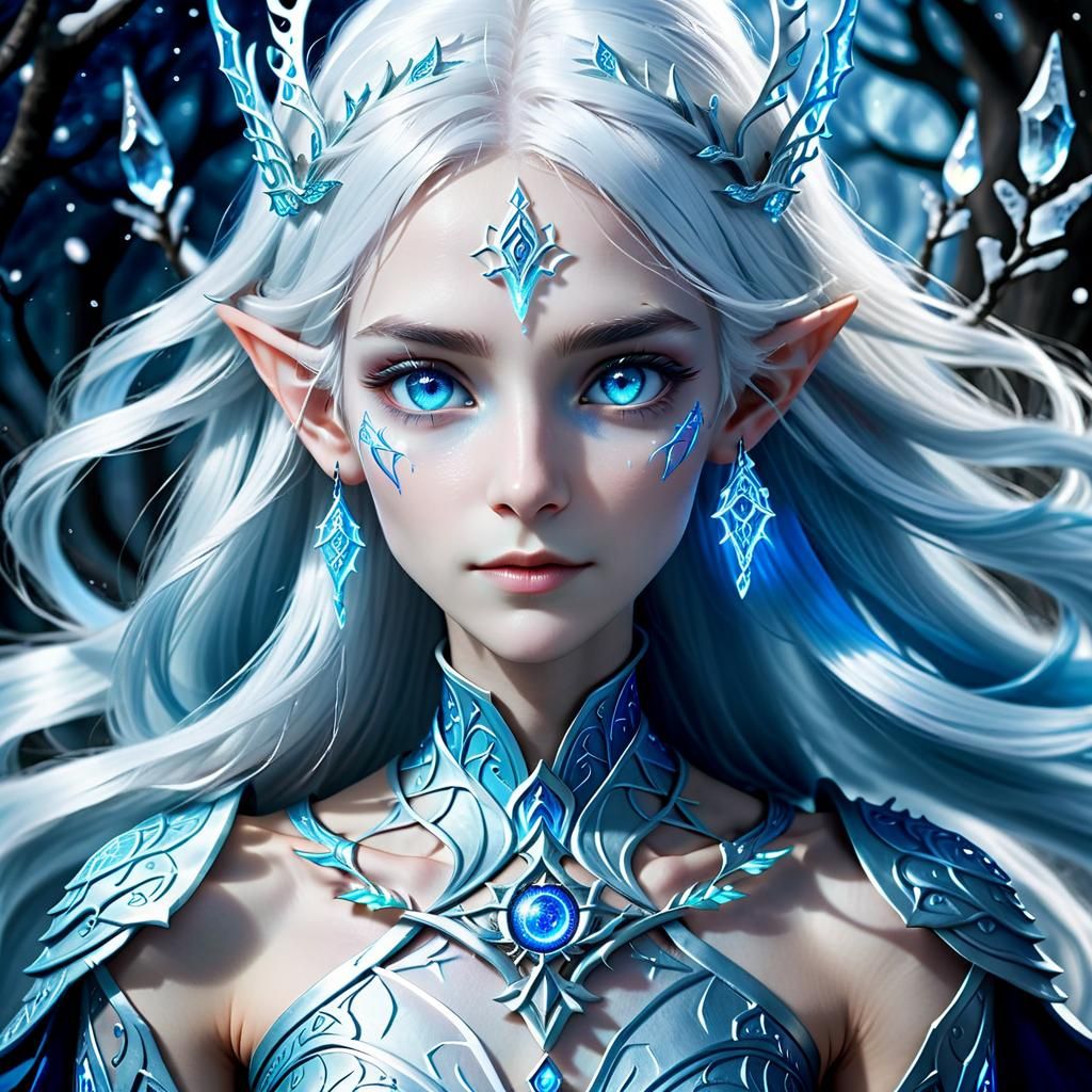 Astral Elven Queen in Fantasy Style