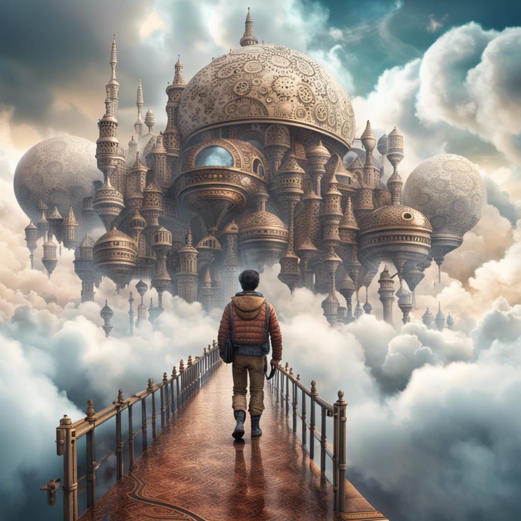 Steampunk Cloud City Beckons: A Futuristic Vision