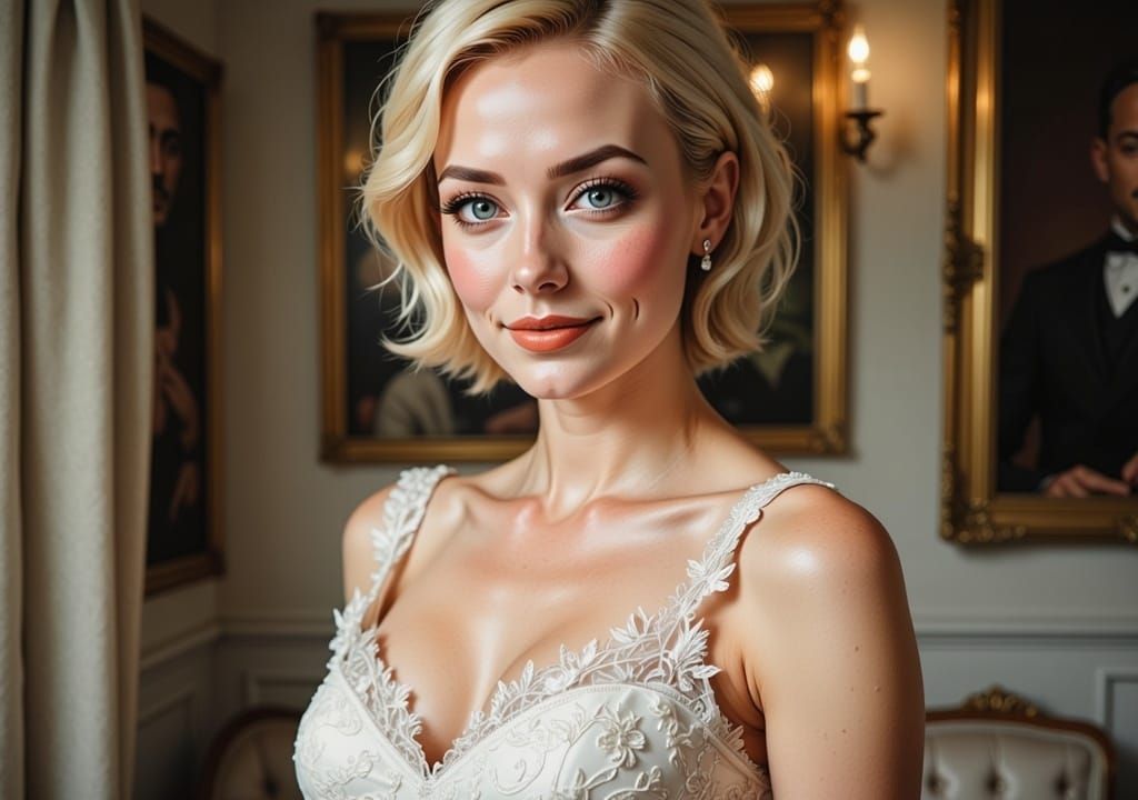 beautiful bride<lora:Vivid femme faces II:1.0>