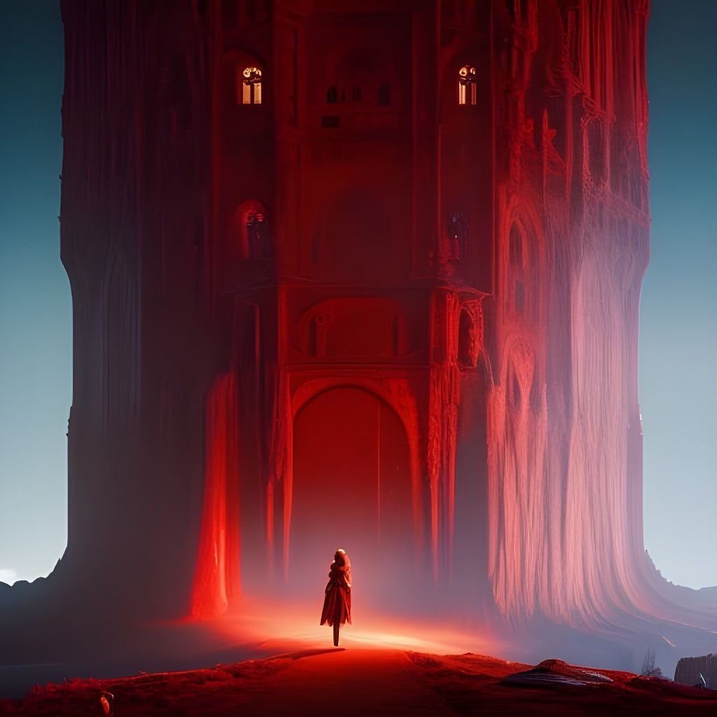 Miniature Spaceship Navigates Blood Vessel: Fantasy Art