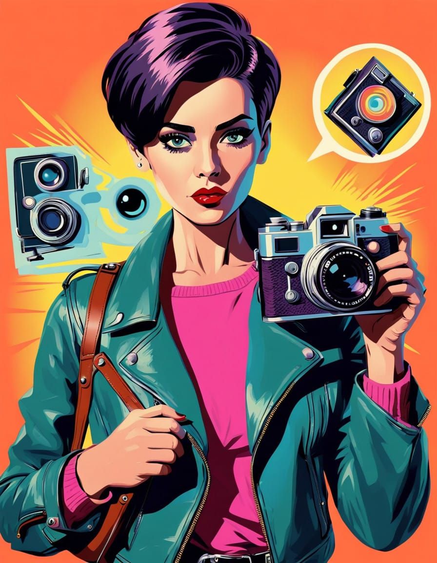Fearless Investigator in Pop-Art Style