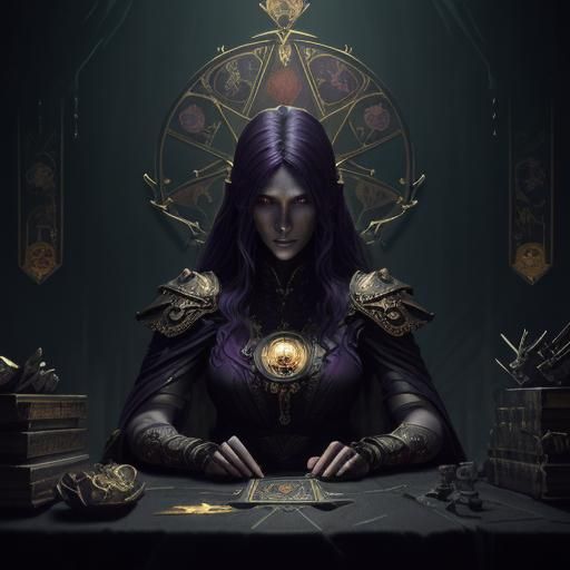 Dark Fantasy Tarot Card Deck in Art Nouveau Style