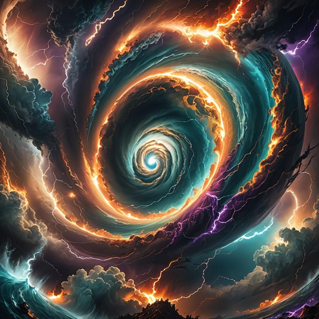Fantasy Hurricane Engulfs Earth: Breathtaking Concept Art