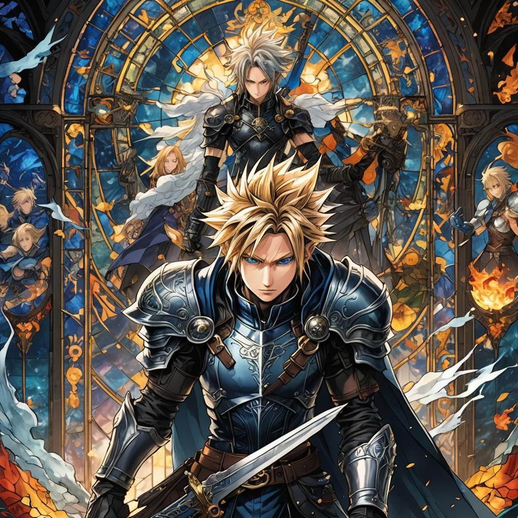 Stained Glass Panel Inspired by Fantasy Art