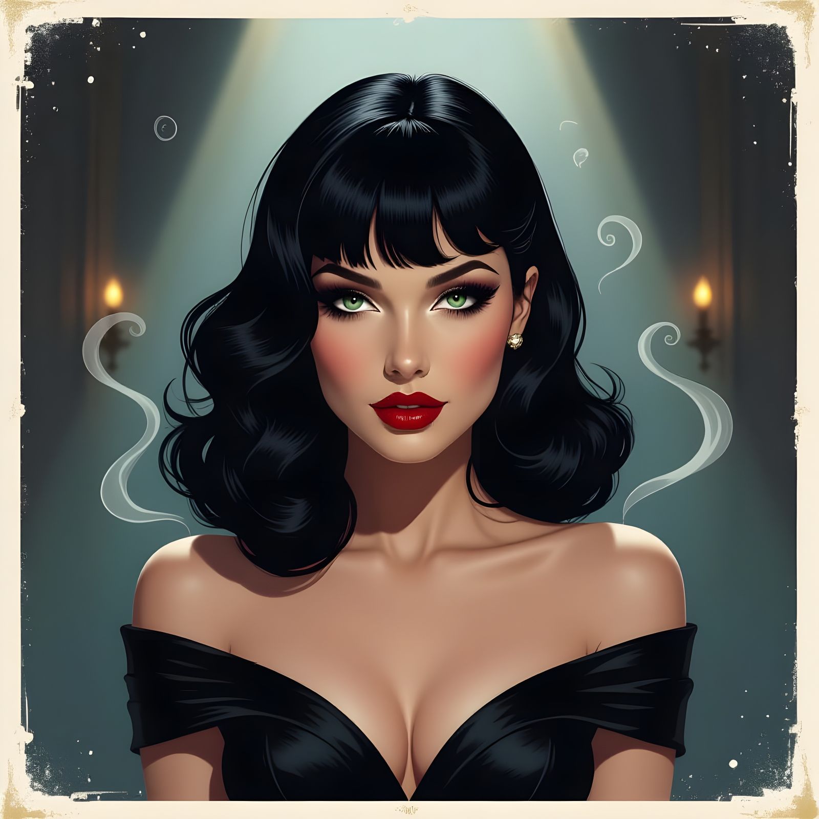 Hauntingly Beautiful Portrait in Vintage Ballroom Style