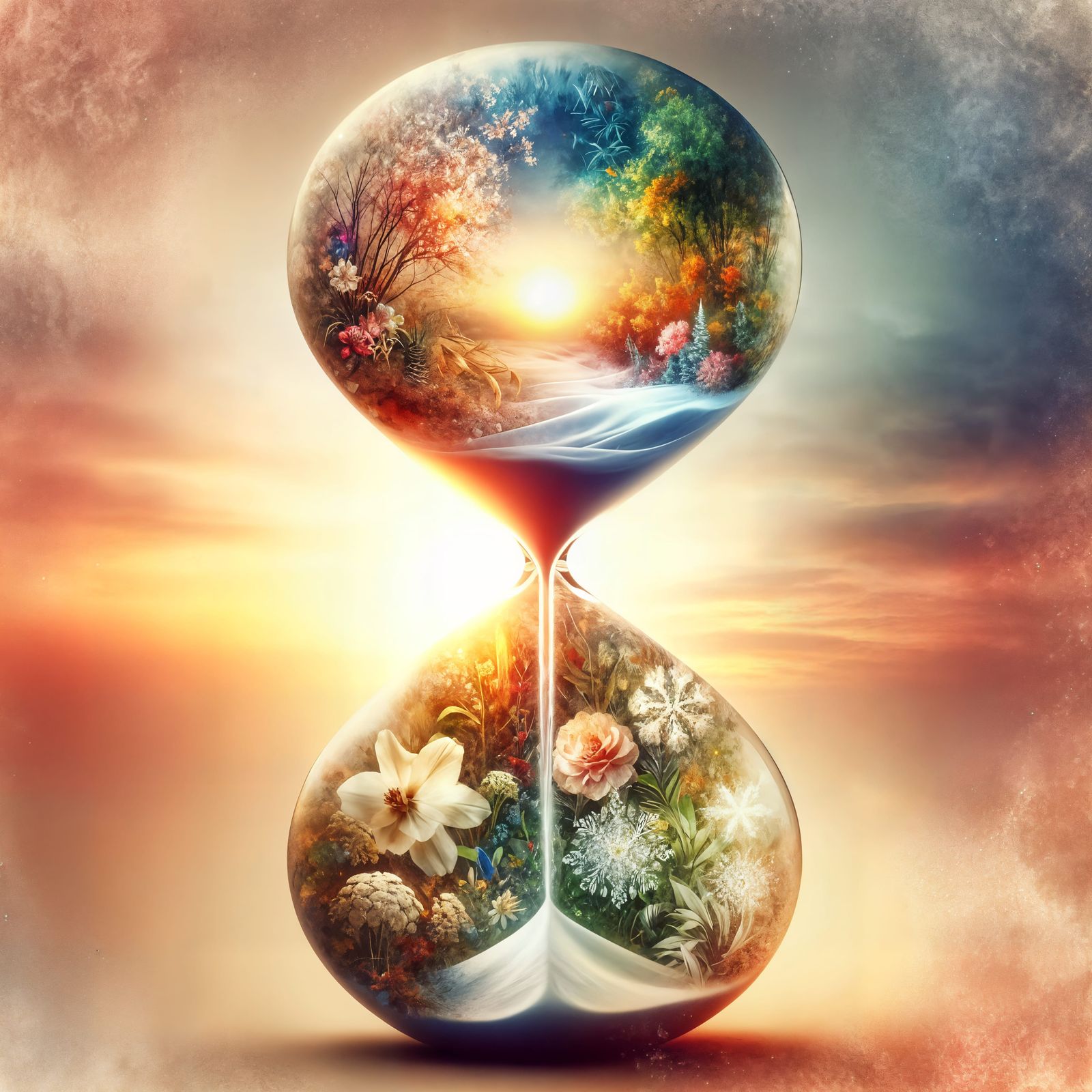 Ethereal Hourglass Captures Seasons in Timeless Beauty