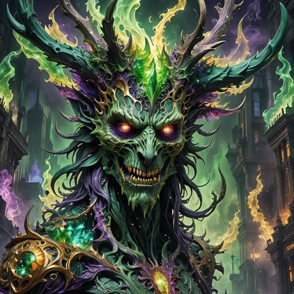 Frantic Wendigo in Fractal Flames Over Crystal City