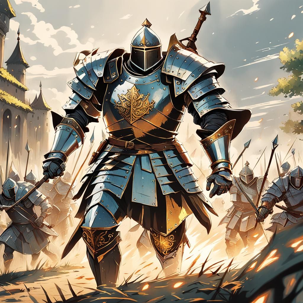 Armored Warrior Advances: Studio Ghibli Anime Visual