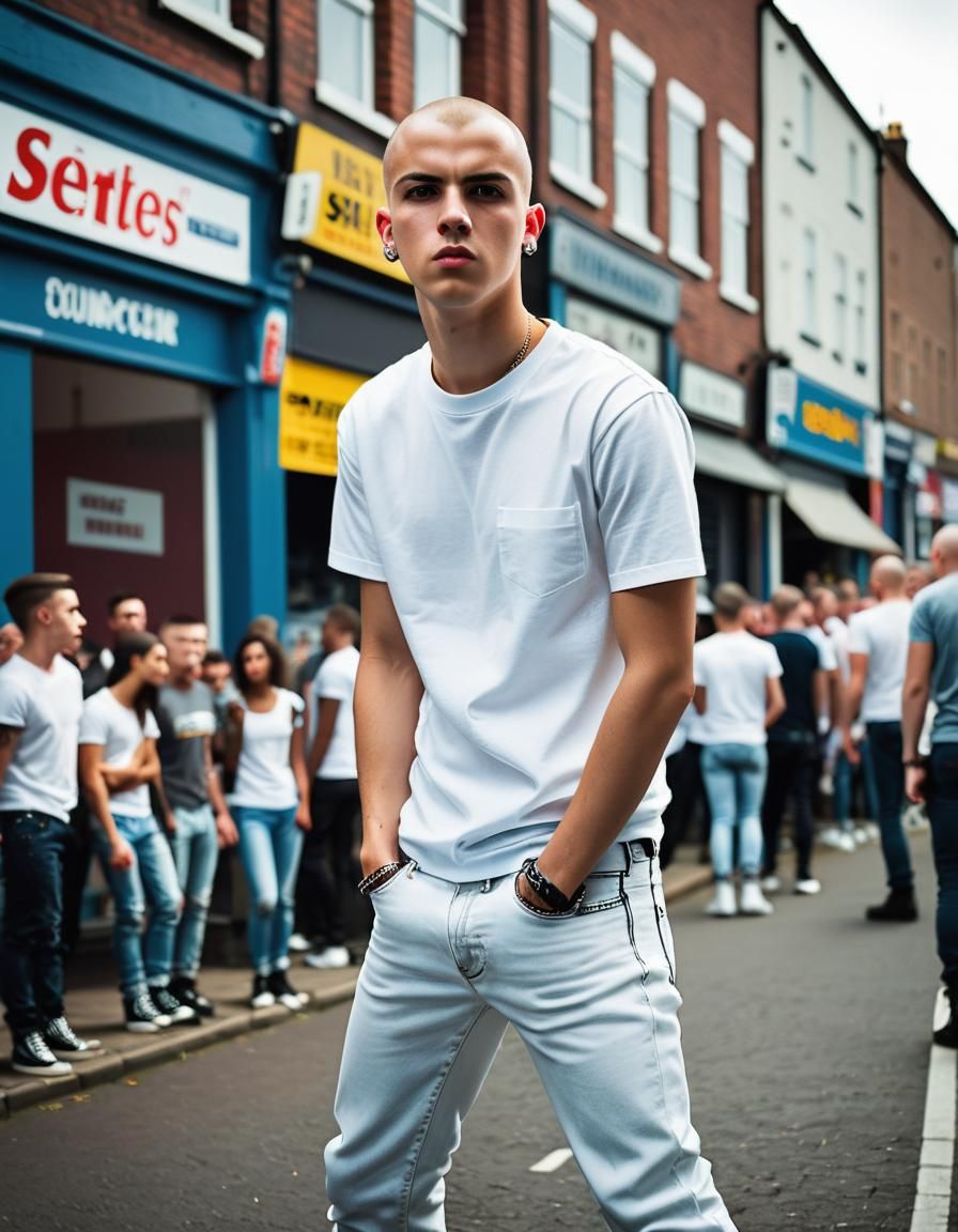 Male 25 YO with shaved head