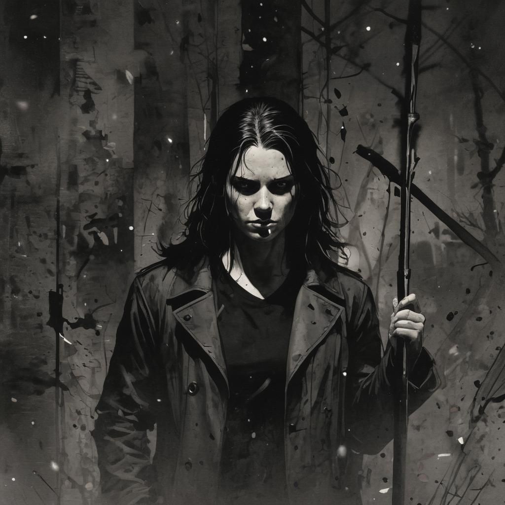 Grimdark Character Illustration in Comic Book Style