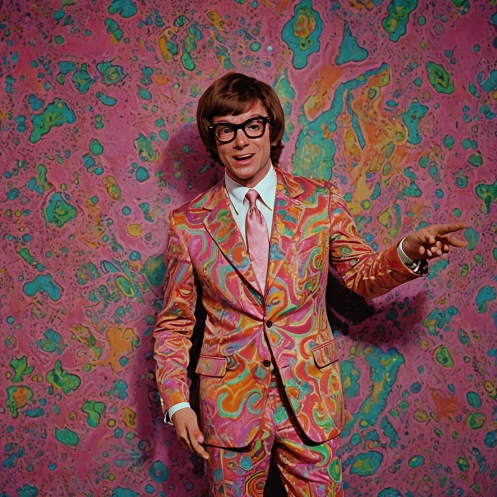 Psychedelic 1960s Groovy Cinematic Film Still