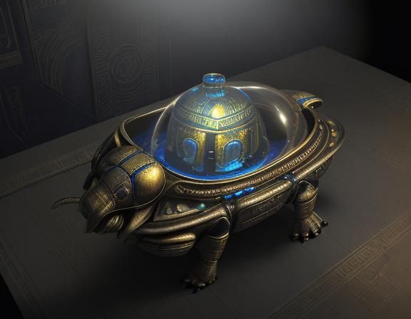 Bio-Mechanical Scarab Beetle in Giger Style