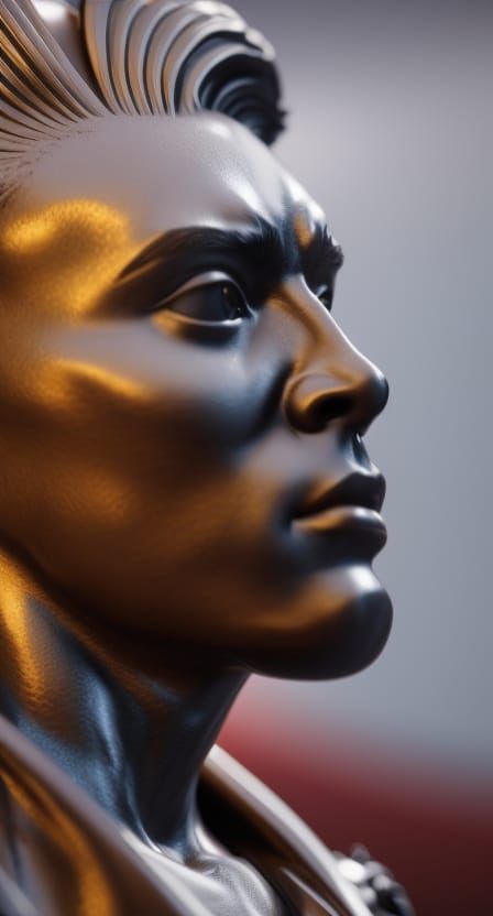 Hyperrealistic Marble Statue