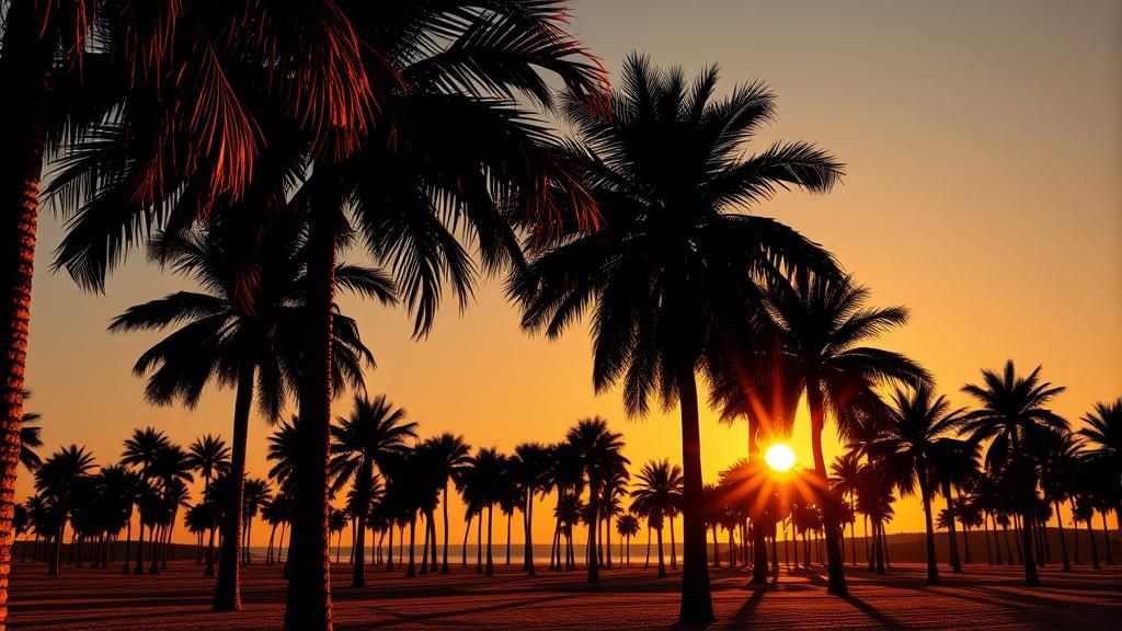 Abstract Palm Trees with 3D Zentangle Shading