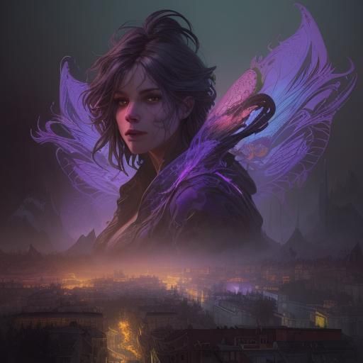 Thanksgiving Feast: Detailed Matte Painting in Synthwave Sty...