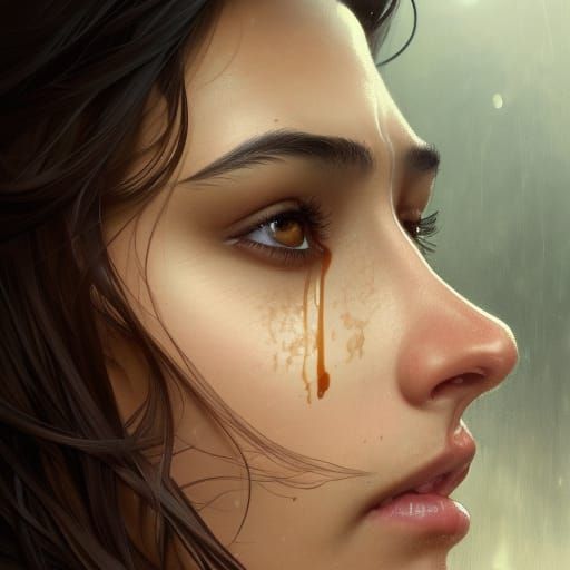 Beautiful Woman Portrait in Hyperdetailed Style