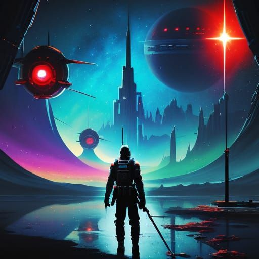 Vibrant Futuristic Cosmos