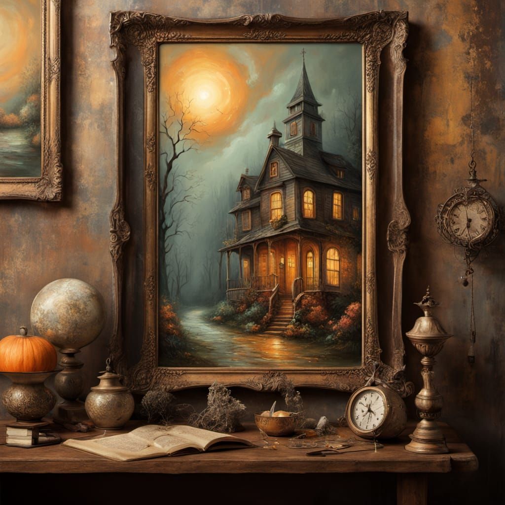 Vintage Mysticism in Warm, Golden Hues