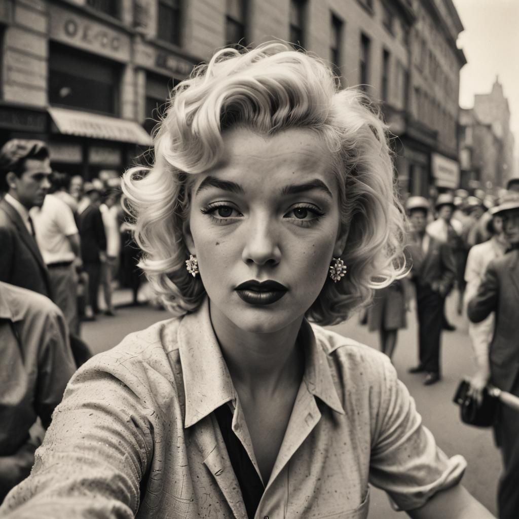 Marilyn Monroe Selfie: A Vintage Photo
