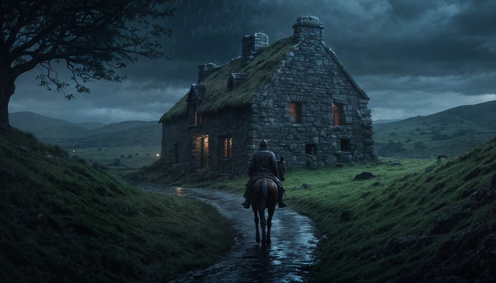 Epic Celtic Warrior Returns to His Medieval Stone Home in a...