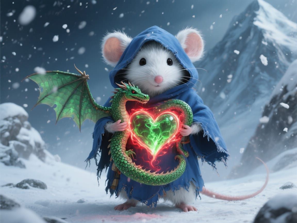 Cute Mouse Merchant with Dragon Heart