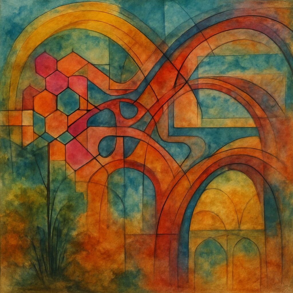 Acrylic Wash Painted on Glass Canvas Namescape Chromophore