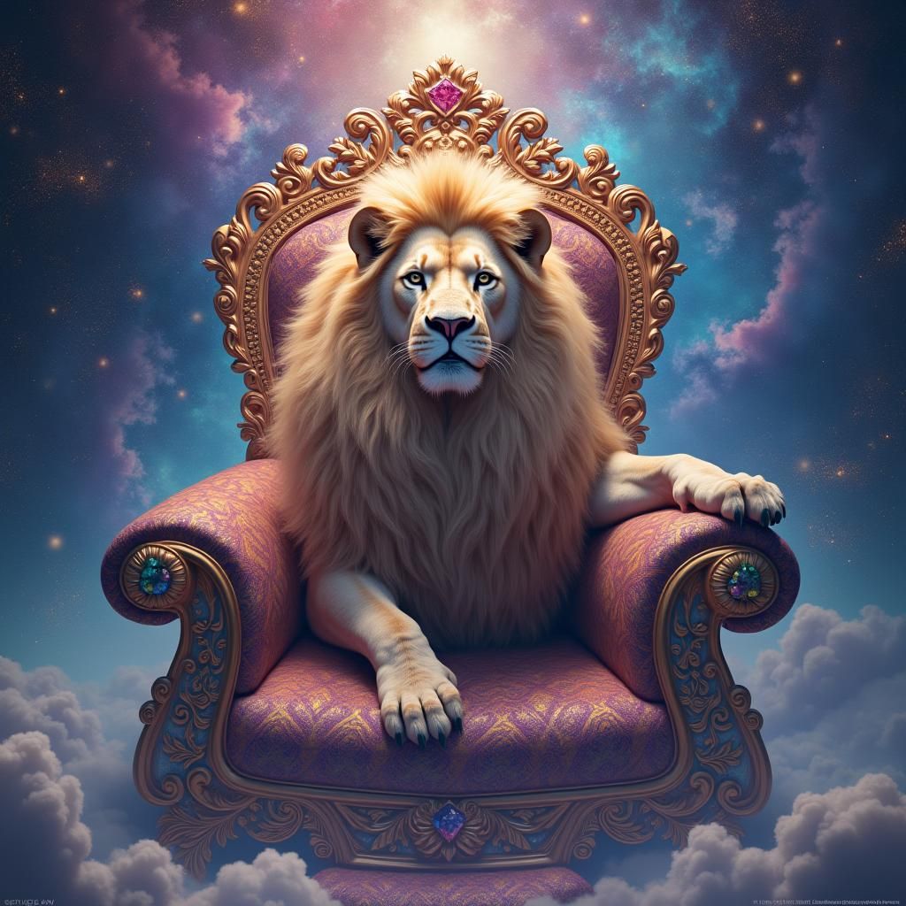 Majestic Lion King on Astral Throne