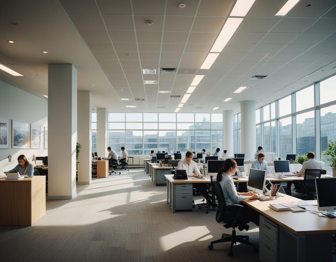 Modern Office Scene in Soft Focus