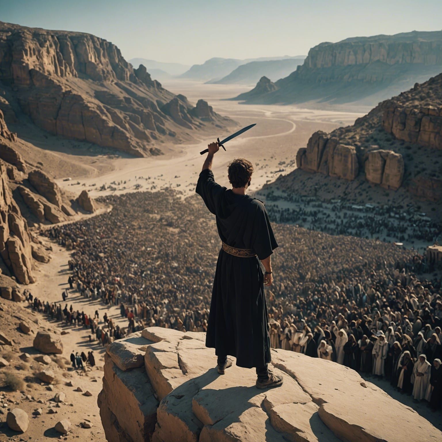 Greek Boy in Arabic Robes Overlooking Desert