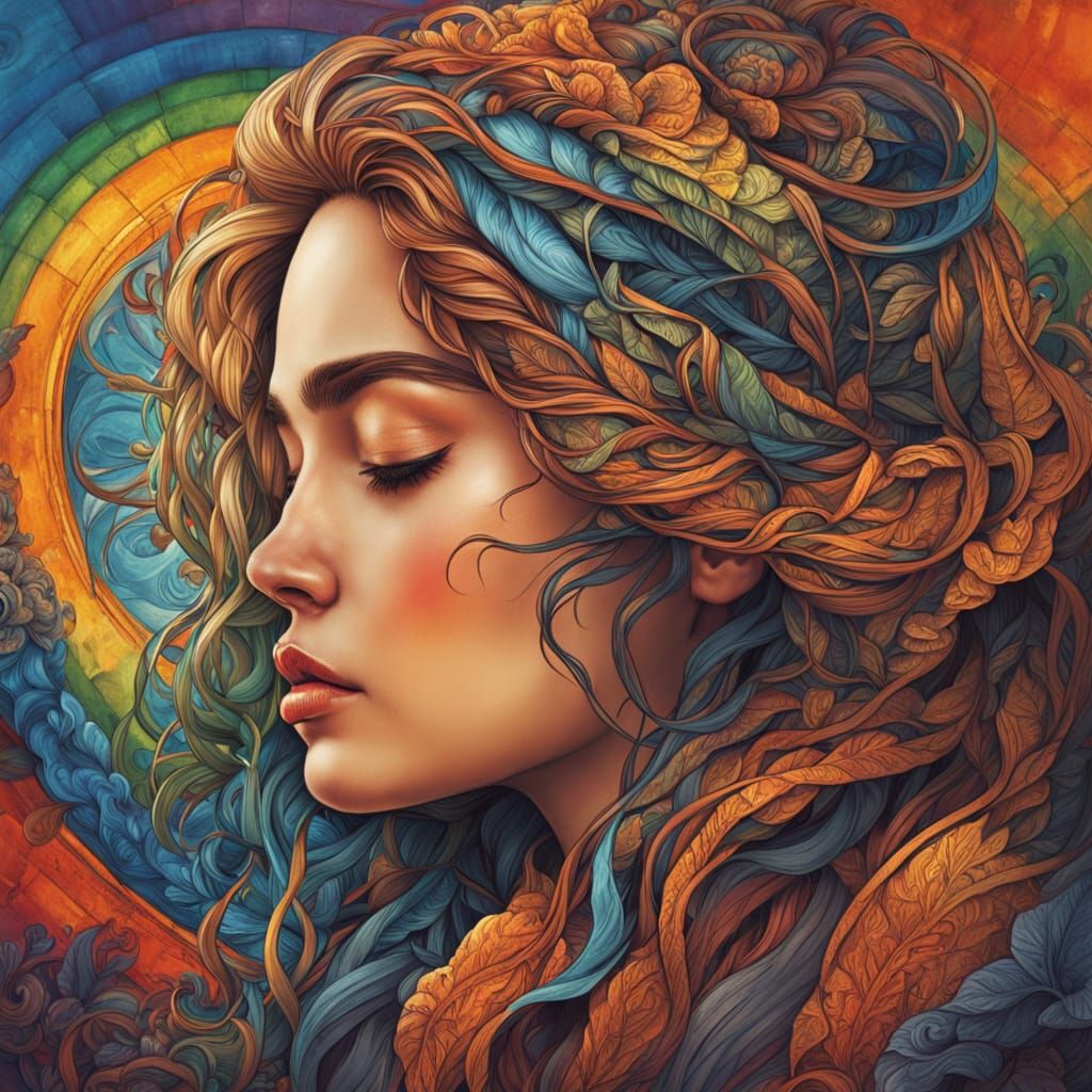 Rainbow Shadows: A Fantasy Oil Painting