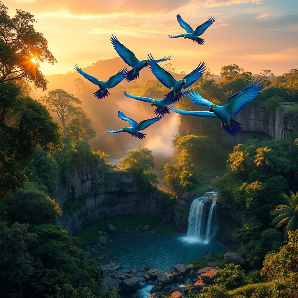 Tropical Brazilian Paradise at Golden Hour