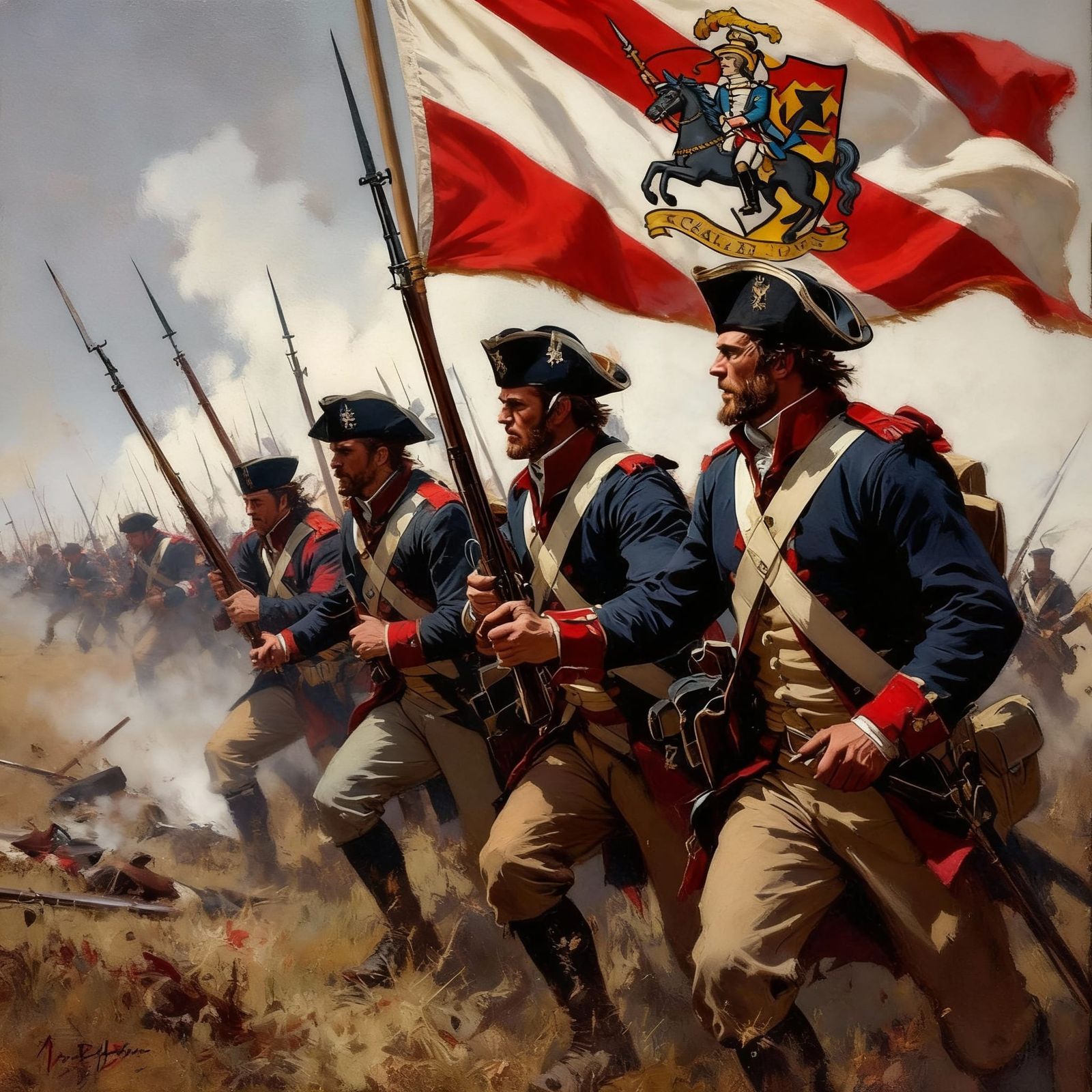 Maryland 400 Stand Against British in Battle of Brooklyn Oil...