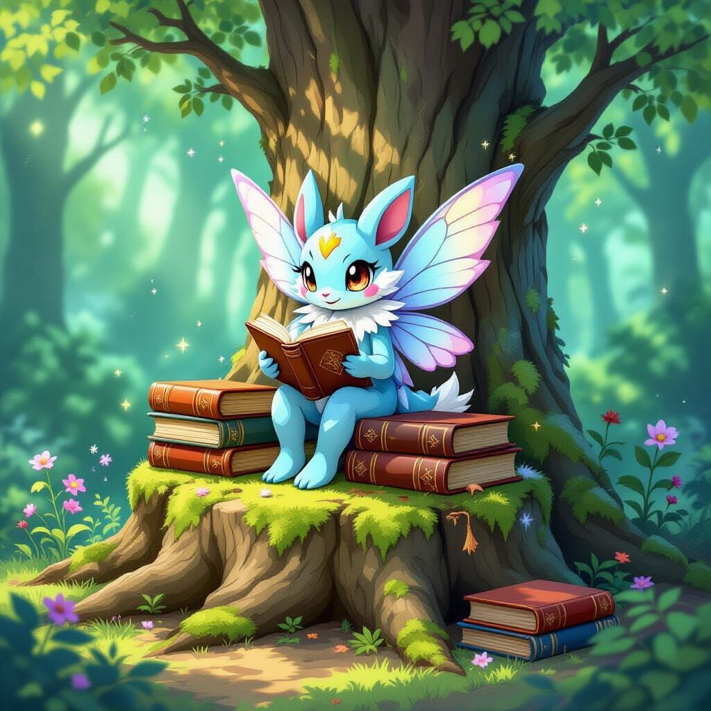 Enchanted Fairy Pokemon in Mystical Forest