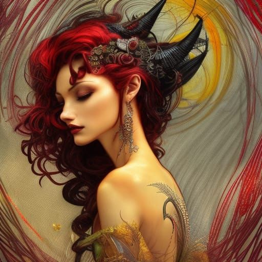 Beautiful African Witch in Hyperdetailed Digital Art