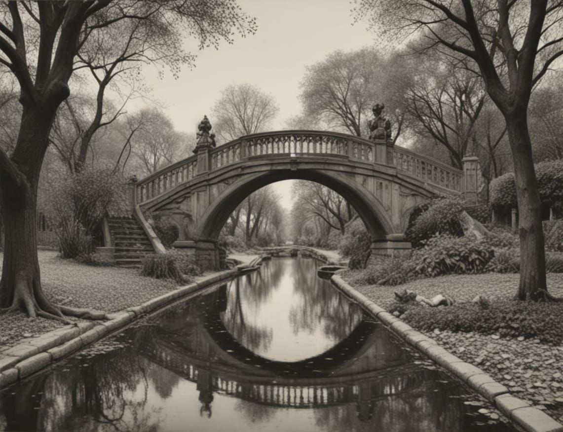 Ethereal Graphite Landscape Transcending Reality