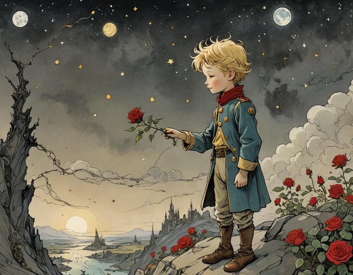Little Prince and Rose in Magical Kingdom