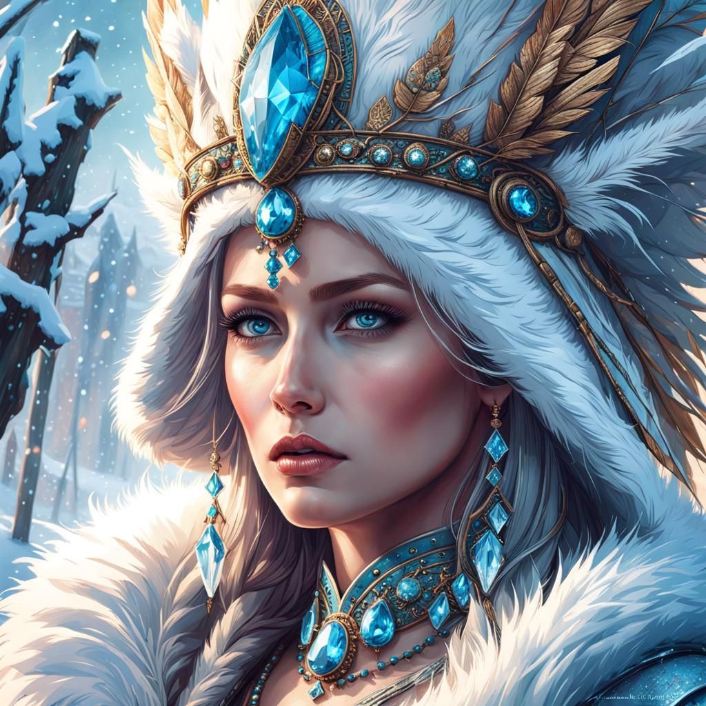 Dacian Queen Portrait in Hyperdetailed Digital Art