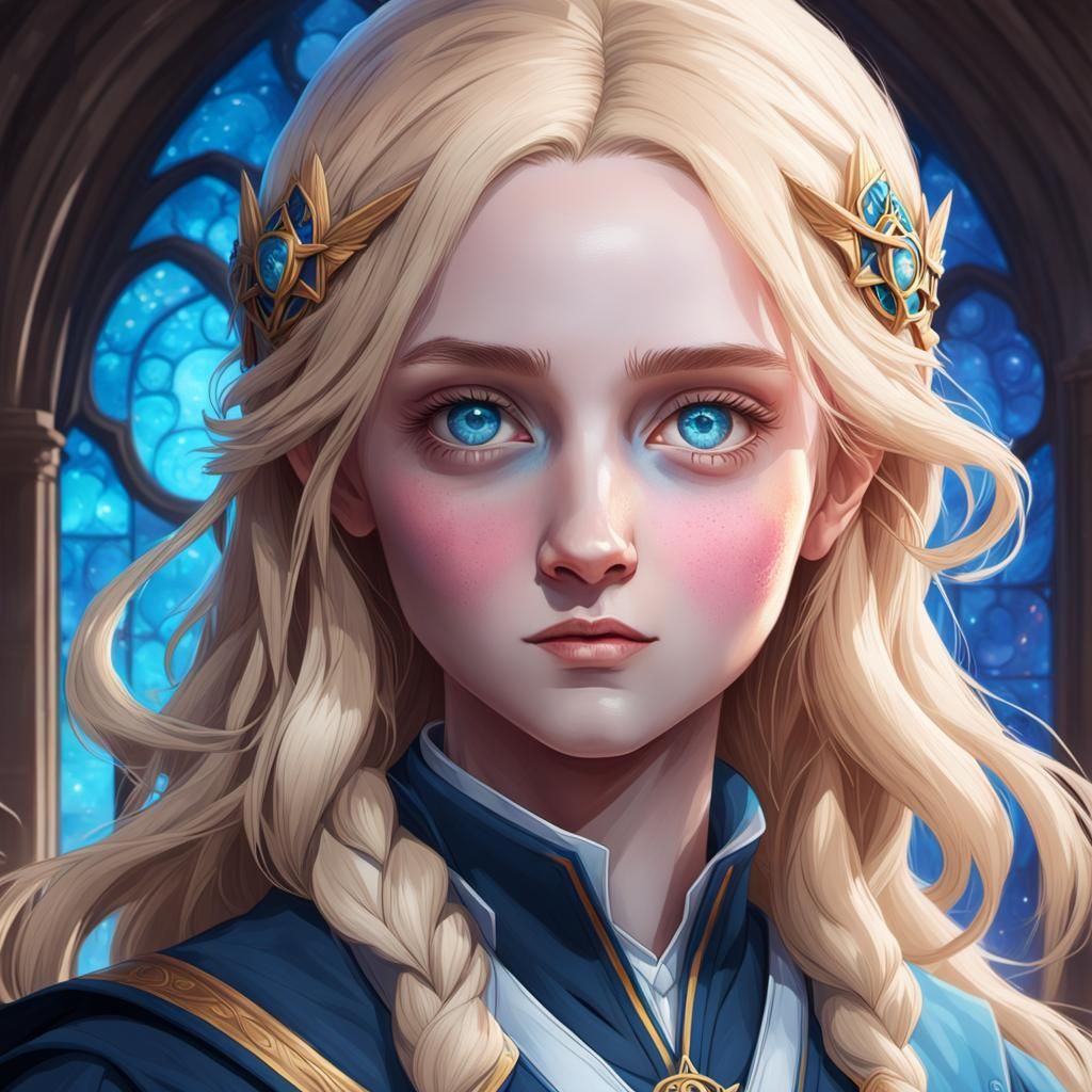 Luna Lovegood Portrait in Art Nouveau Style
