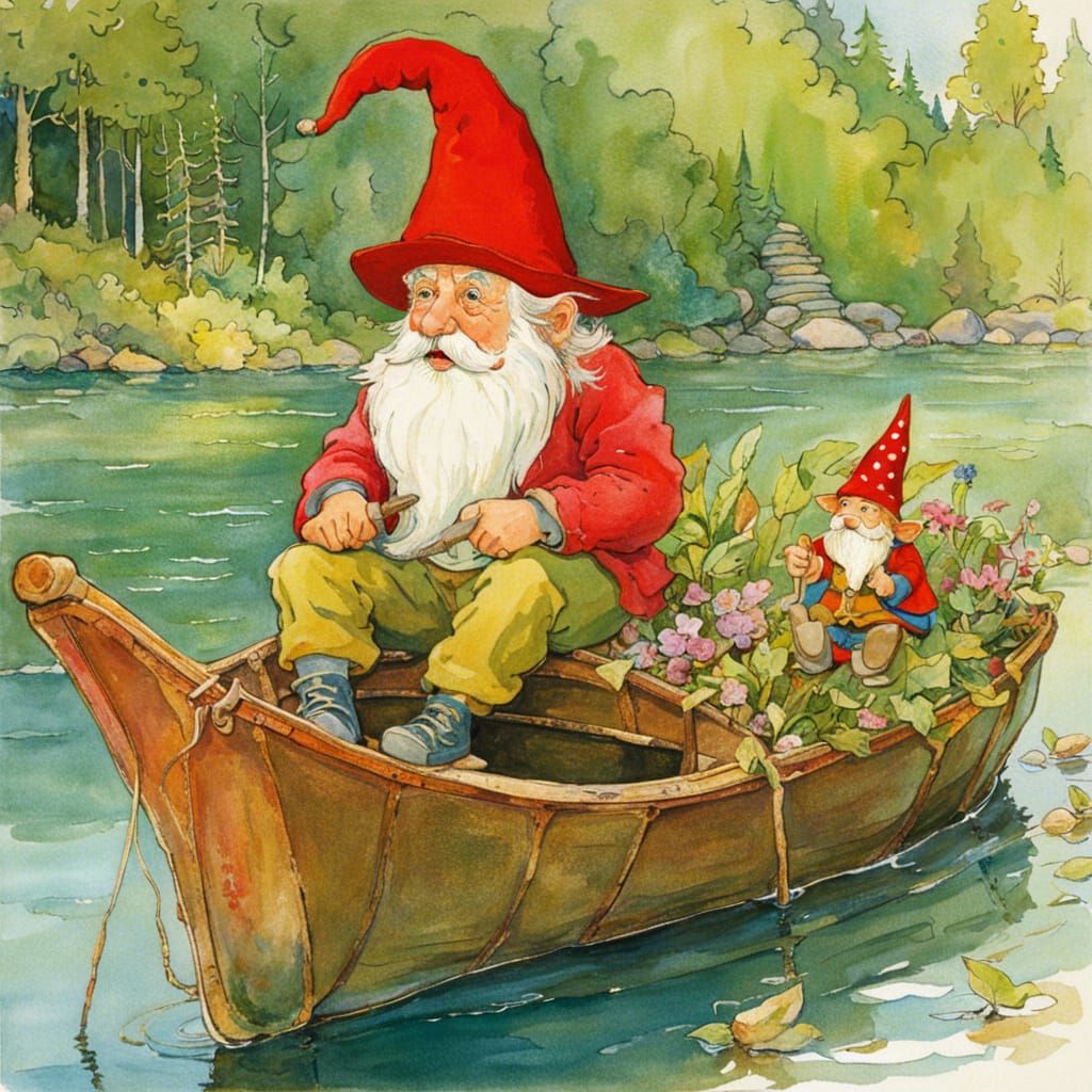 Dwarf and Gnome On Their Way Back Home