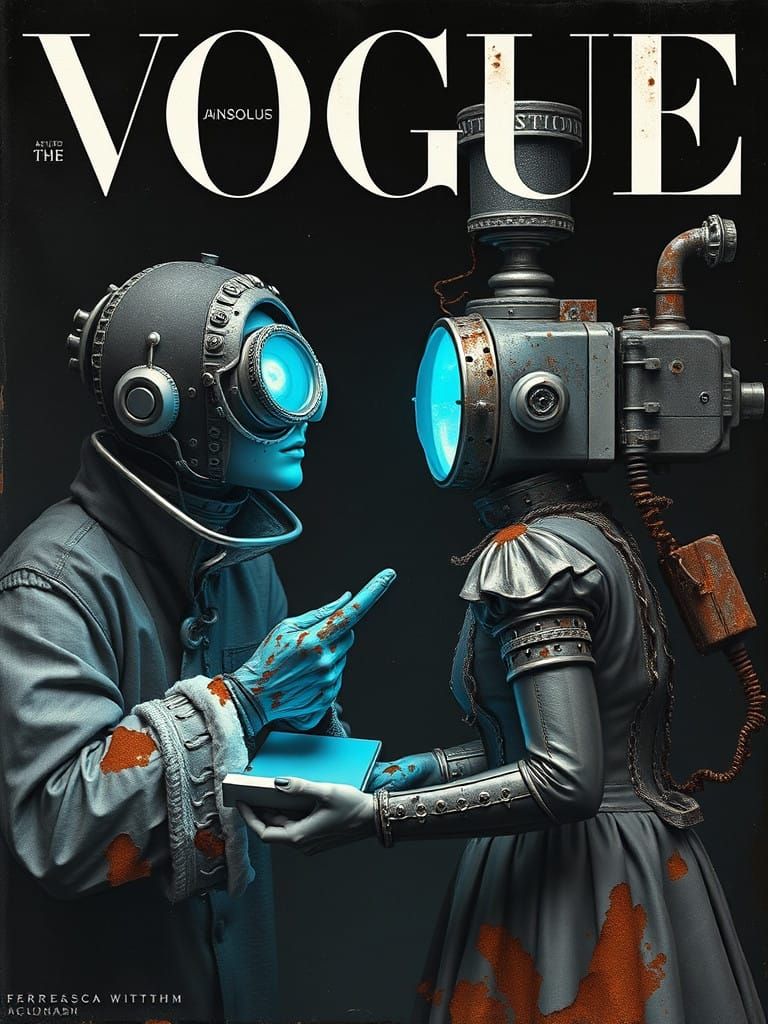 Baroque Dream Vision in Blue and Black