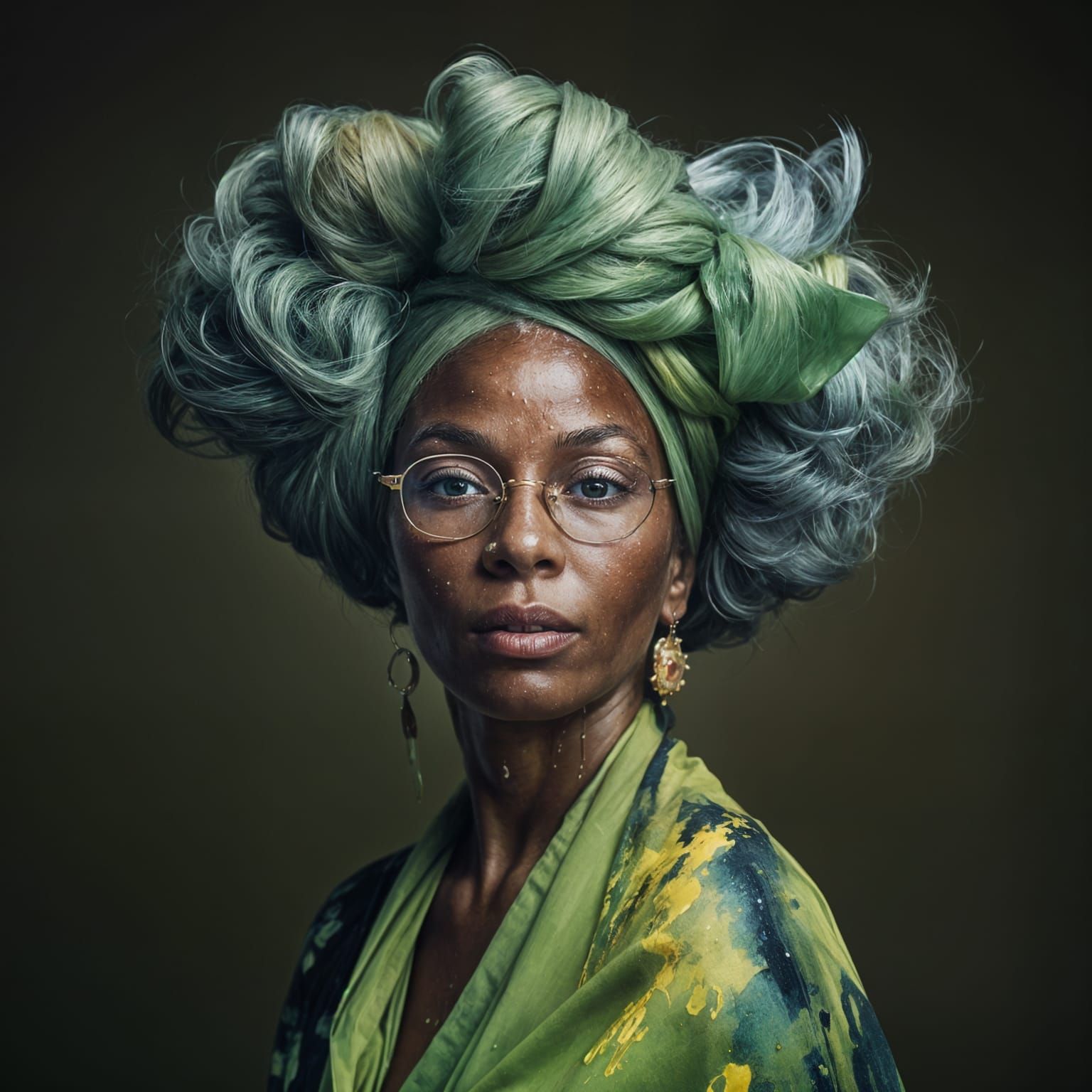 Beautiful portrait of a woman in oil paint, wet brush, reali...