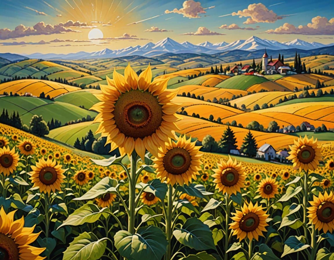 Sunflower in the Front