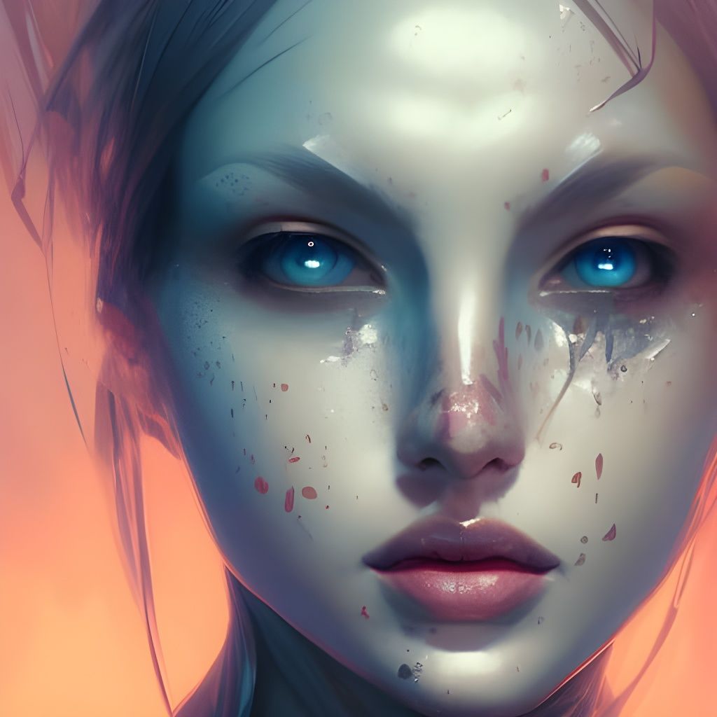 Detailed Kage Onna Portrait in Volumetric Lighting