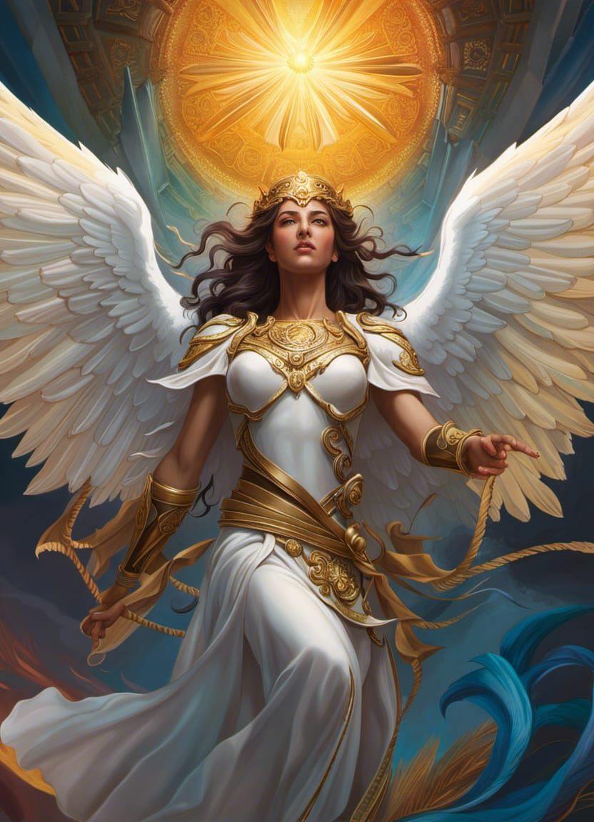 Angelic Splash Art Portrait: Ninhursag and Jophiel