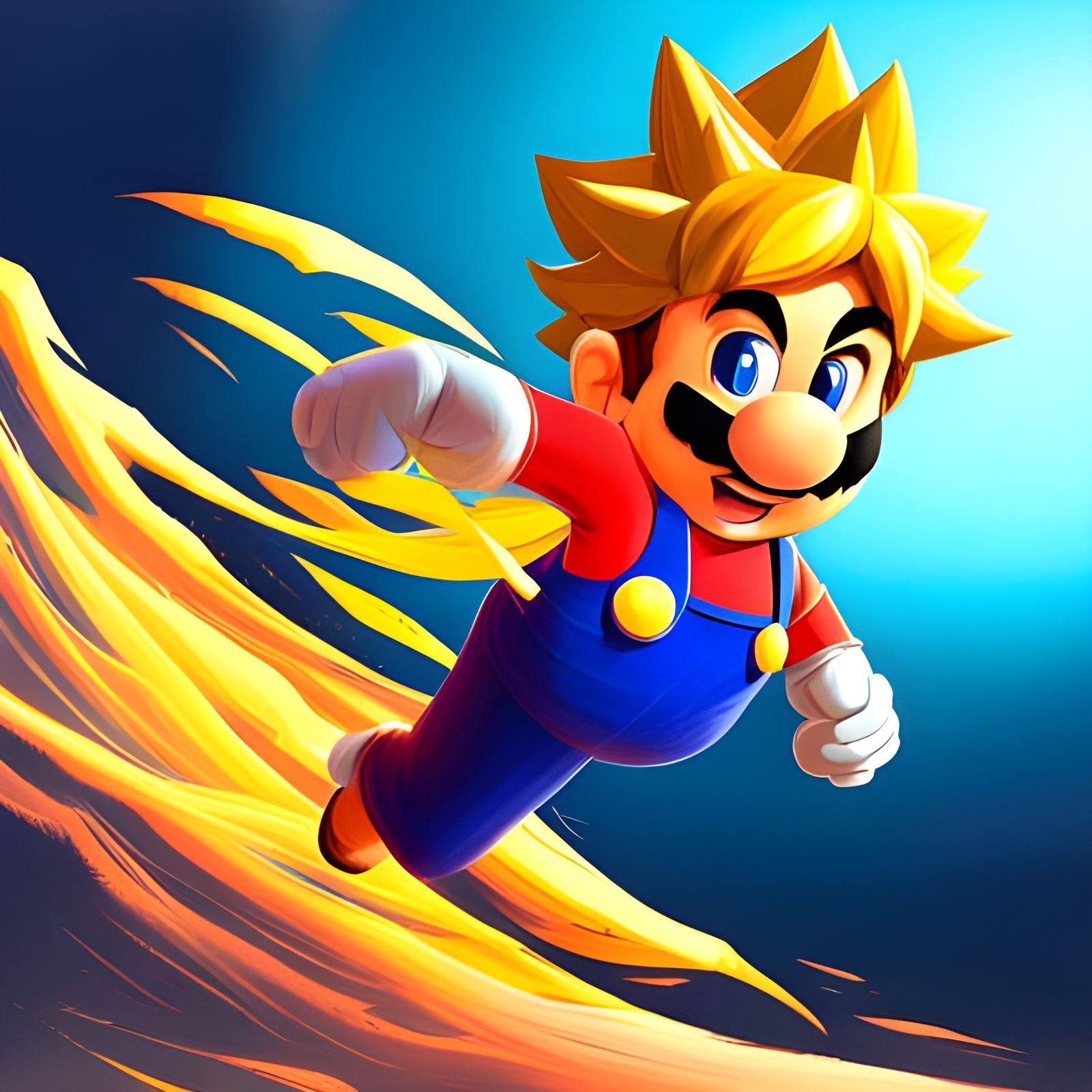 Random: Super Mario Bros as Super Saiyan