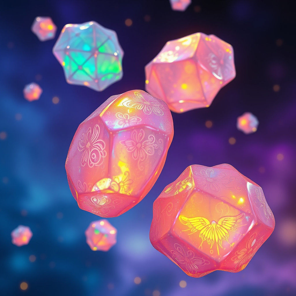 Iridescent Scutoids in a Mystical Dreamscape