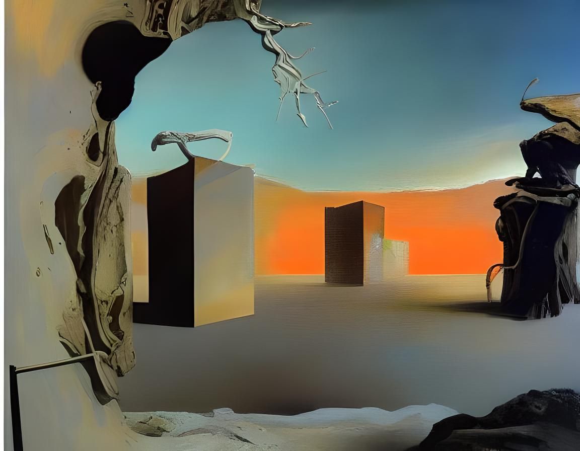 Surreal Woman with Third Eye in Distressed Oil Painting Styl...