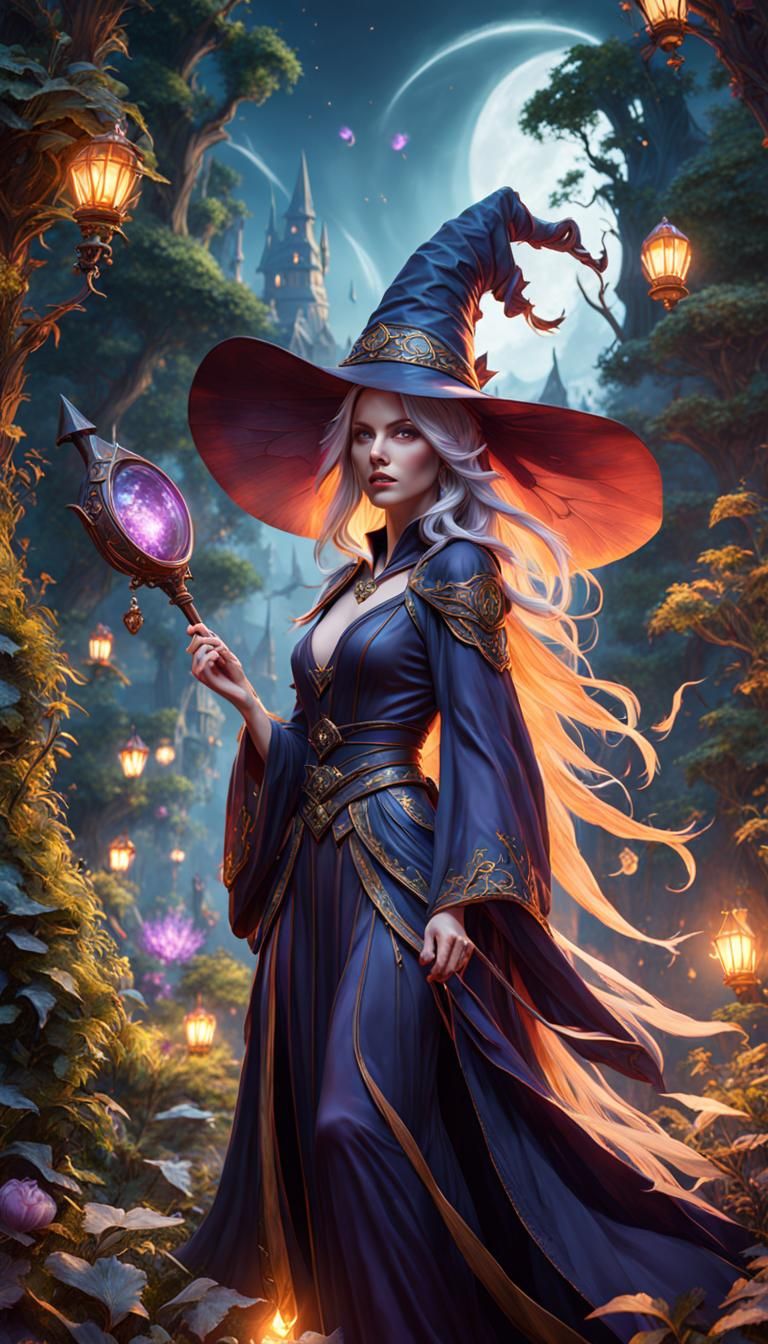 Detailed Fairy Witch Fantasy Concept Art