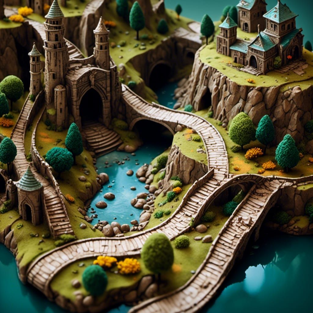 Intricate Miniature Trim Set with Four Biomes