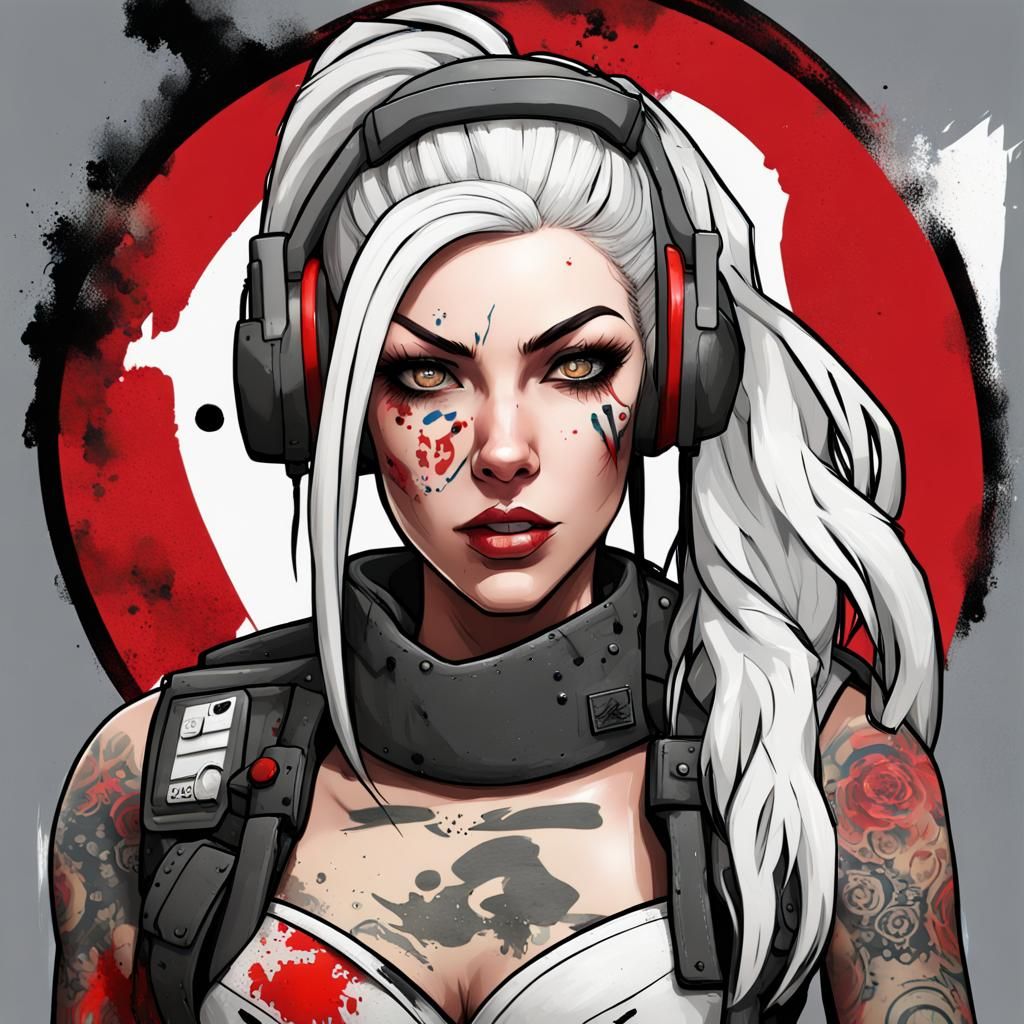 Siren Commandant Steele: Graffiti Art from Borderlands